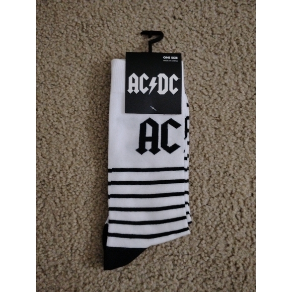 AC/DC Striped Crew Socks - Picture 1 of 4
